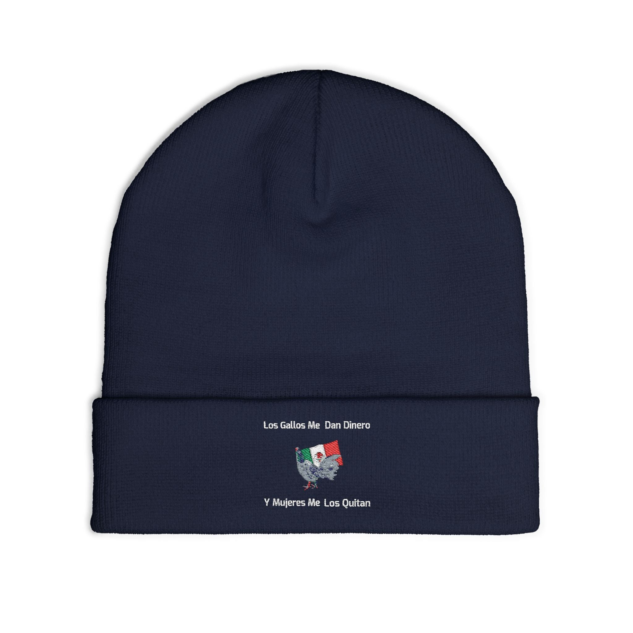 Henny- Embroidered Mexico Travel Patch Knit Beanie