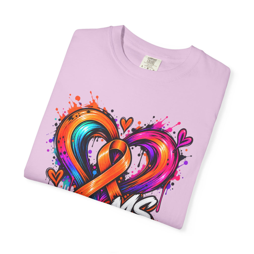 MS- Awareness Heart Ribbon T-Shirt — “Not All Wounds Are Visible” Neuropathy Support Tee