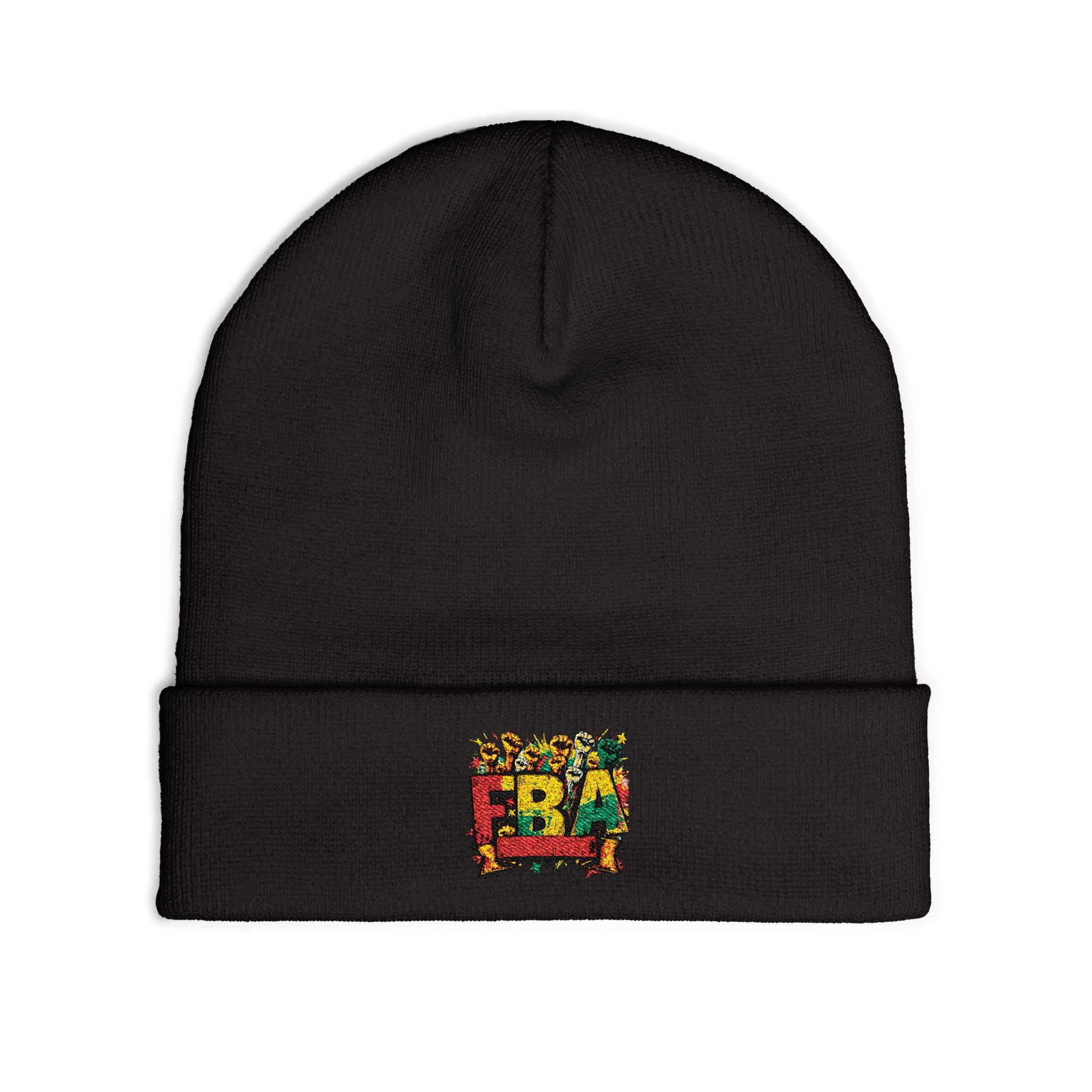 FBA- Fall Leaves Knit Beanie — Cozy Seasonal Winter Hat
