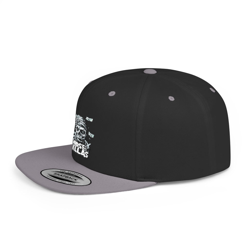 Mindset-Snapback Hat — "Kille" Skull Graphic Flat Bill Cap