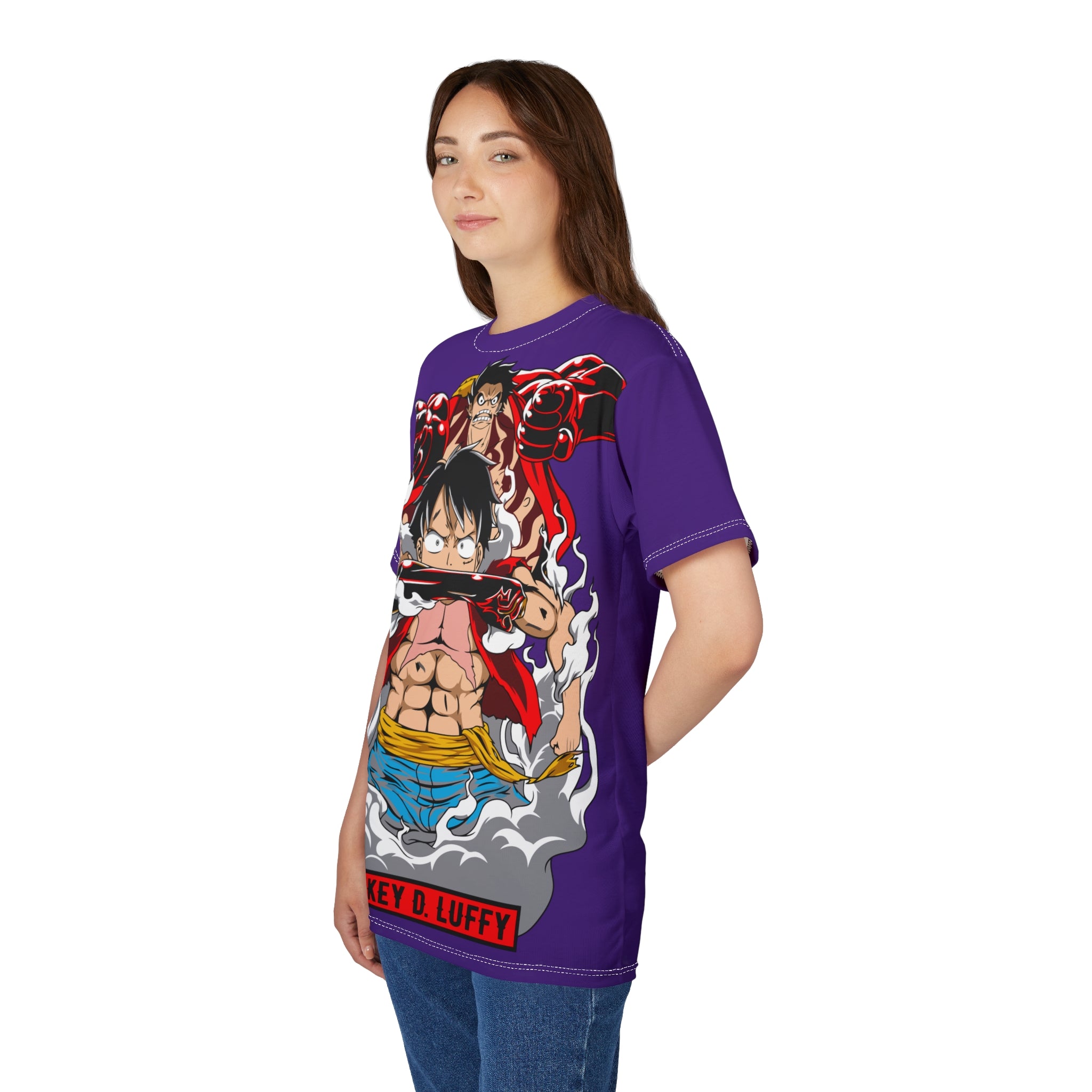 Anime -Graphic Tee — Monkey D. Luffy Full-Print Pirate Crew Shirt