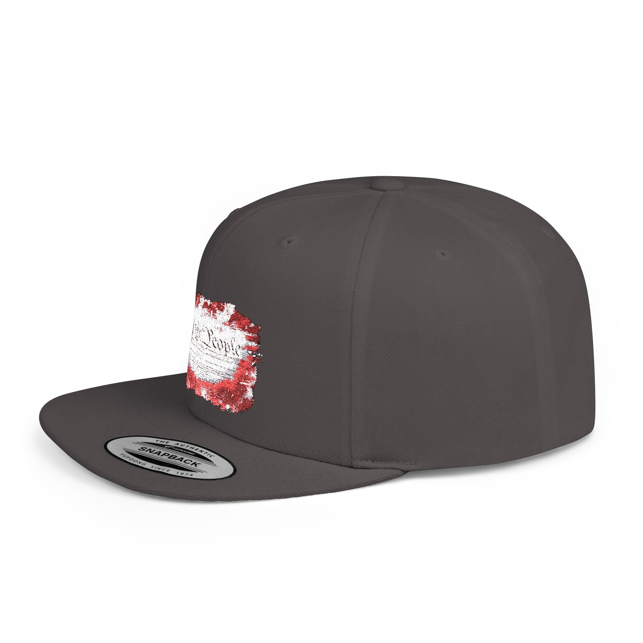 Ant-Patriotic Sequin Flag Flat Bill Snapback Hat — 'Land of the Free' Design
