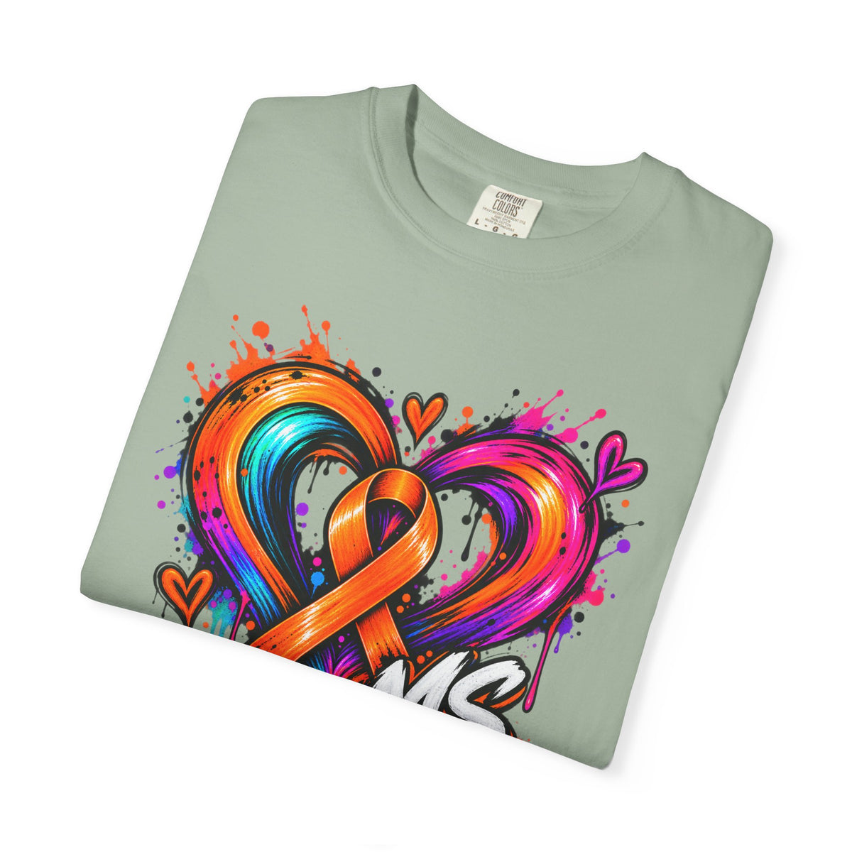 MS- Awareness Heart Ribbon T-Shirt — “Not All Wounds Are Visible” Neuropathy Support Tee