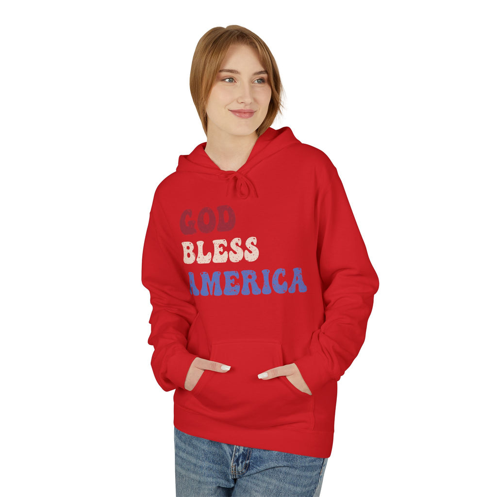 Ant-Hoodie - "God Bless America" Patriotic Ape Graphic USA Hoodie