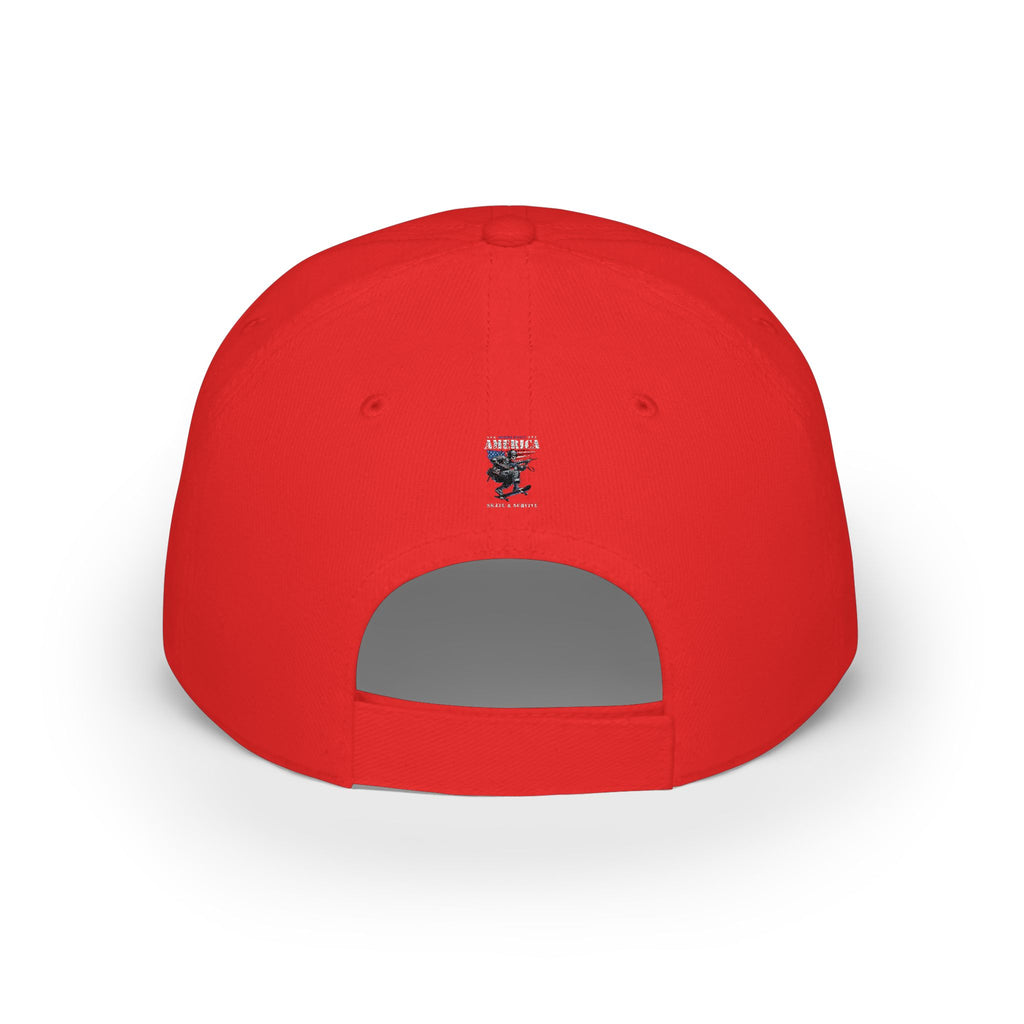 Ant-Low Profile Baseball Cap — Distressed American Flag "America First" Patriotic Hat