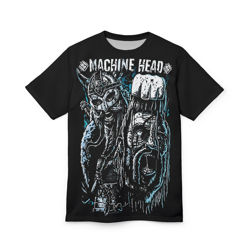 Metal- Machine Head Viking Skull Tee — Heavy Metal Band Graphic T-Shirt