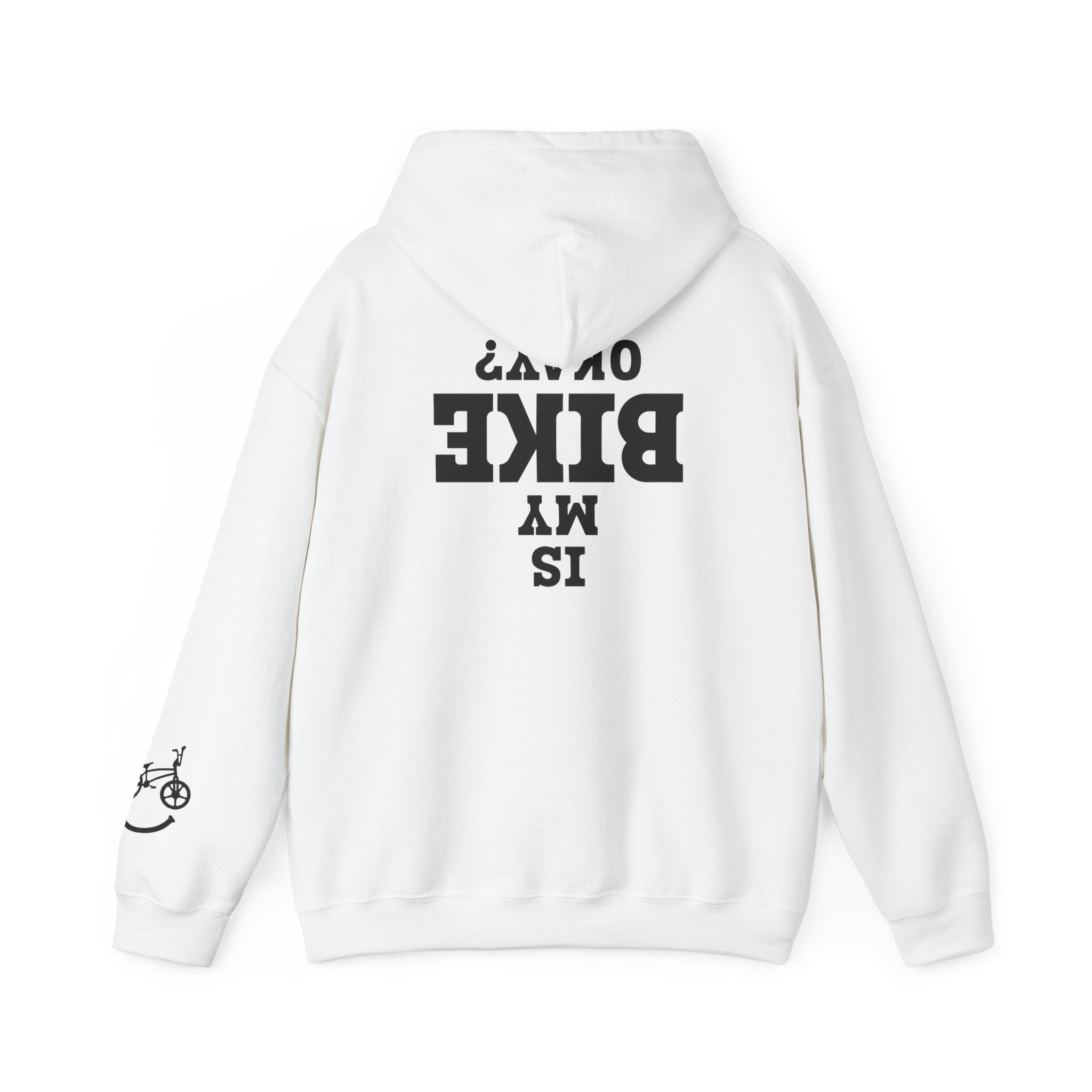 Rad-Biker American Flag Hoodie — 'Is My Bike Okay?' Graphic Hooded Sweatshirt