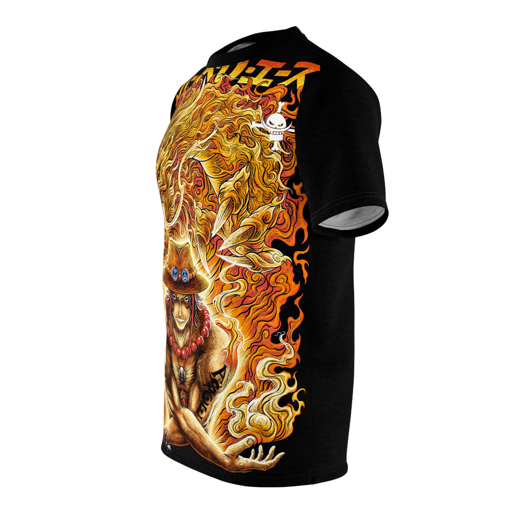 Anime- Flame-Warden Graphic Tee — Bold Anime Fire Spirit Design