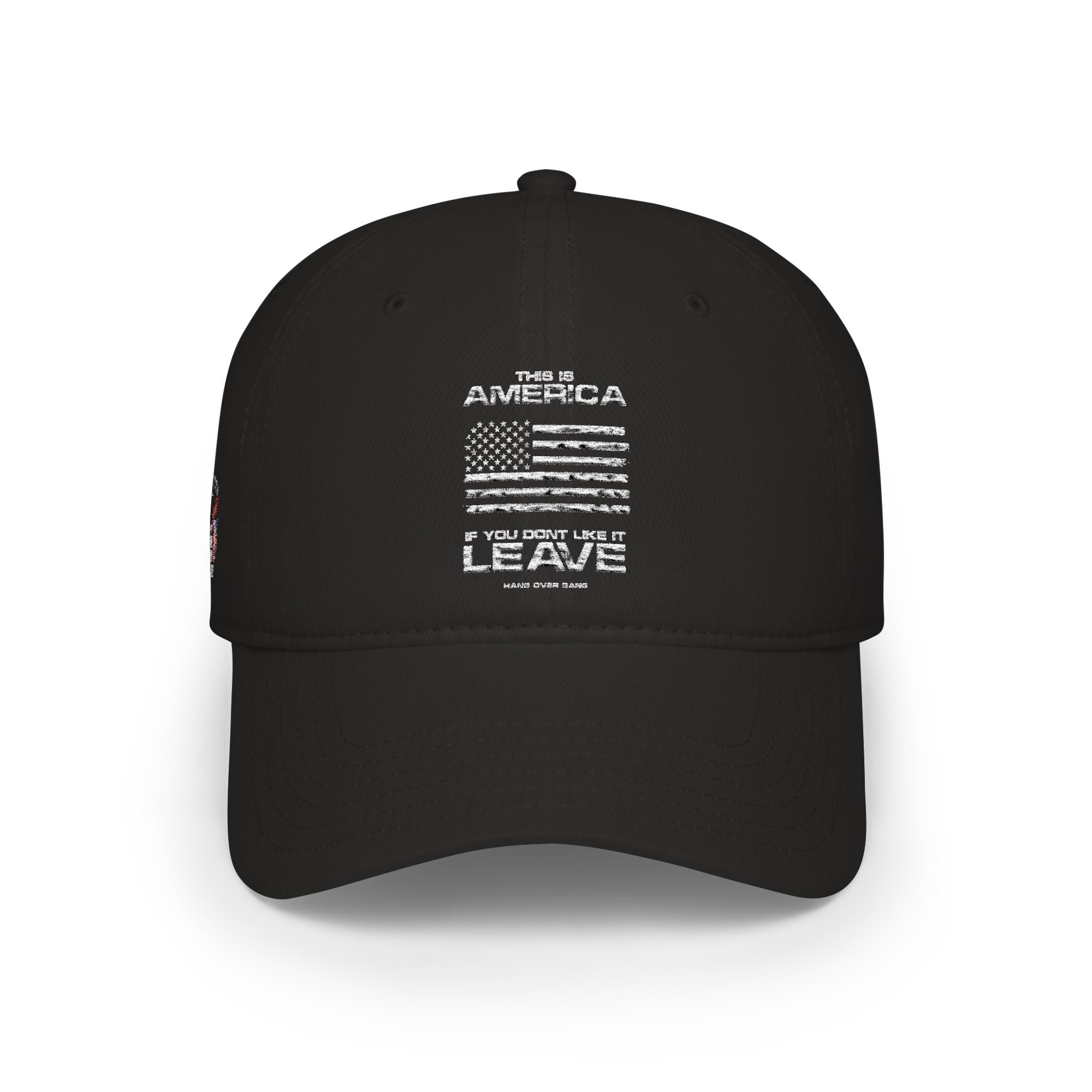 Ant-Low Profile Baseball Cap — Distressed American Flag "America First" Patriotic Hat