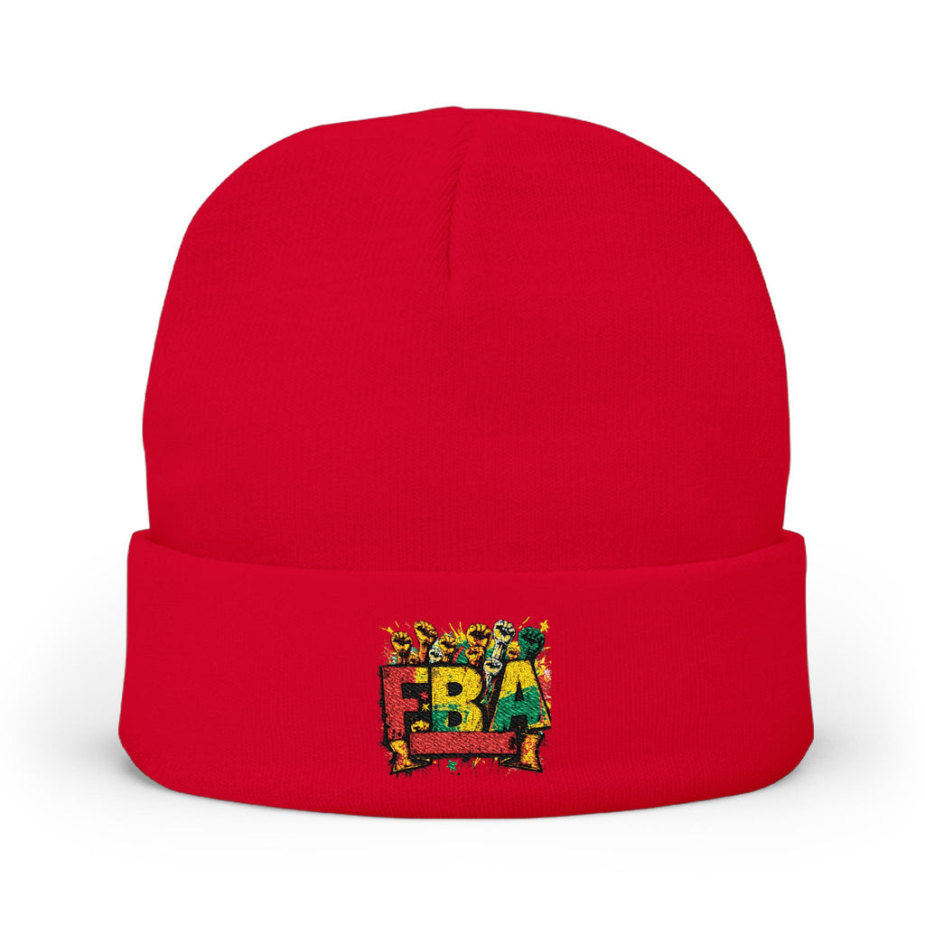 FBA- Fall Leaves Knit Beanie — Cozy Seasonal Winter Hat