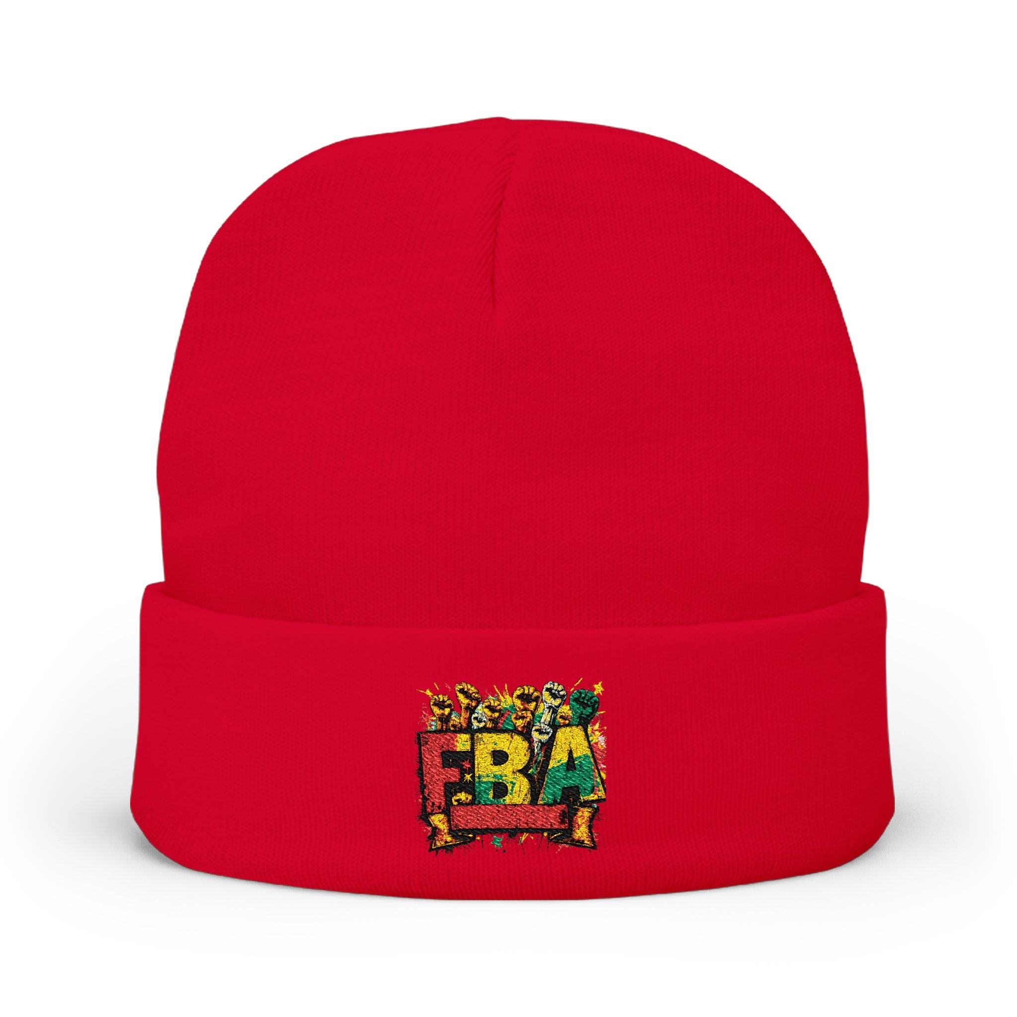 FBA- Fall Leaves Knit Beanie — Cozy Seasonal Winter Hat