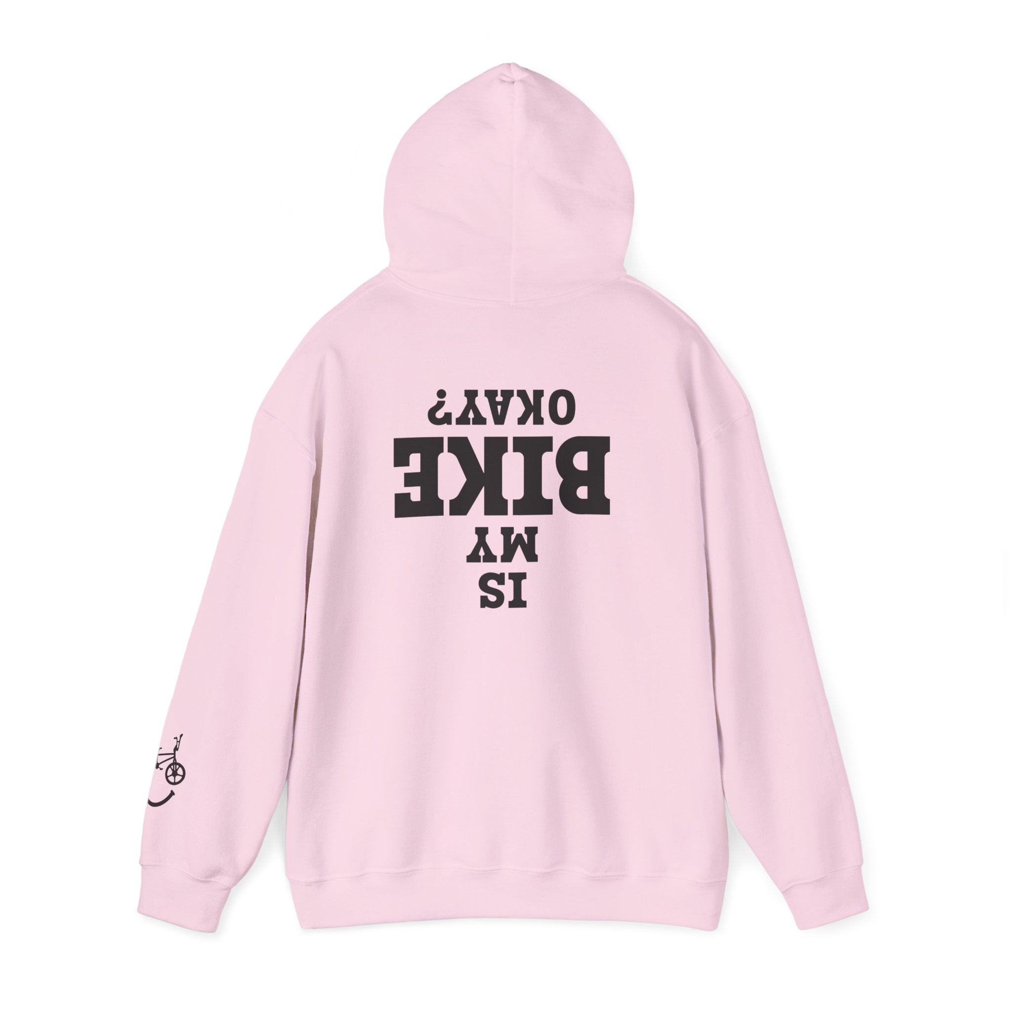 Rad-Biker American Flag Hoodie — 'Is My Bike Okay?' Graphic Hooded Sweatshirt
