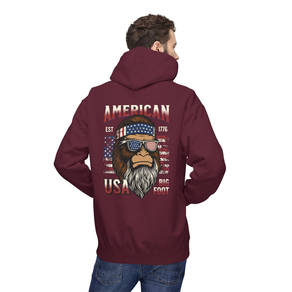 Ant-Hoodie - "God Bless America" Patriotic Ape Graphic USA Hoodie
