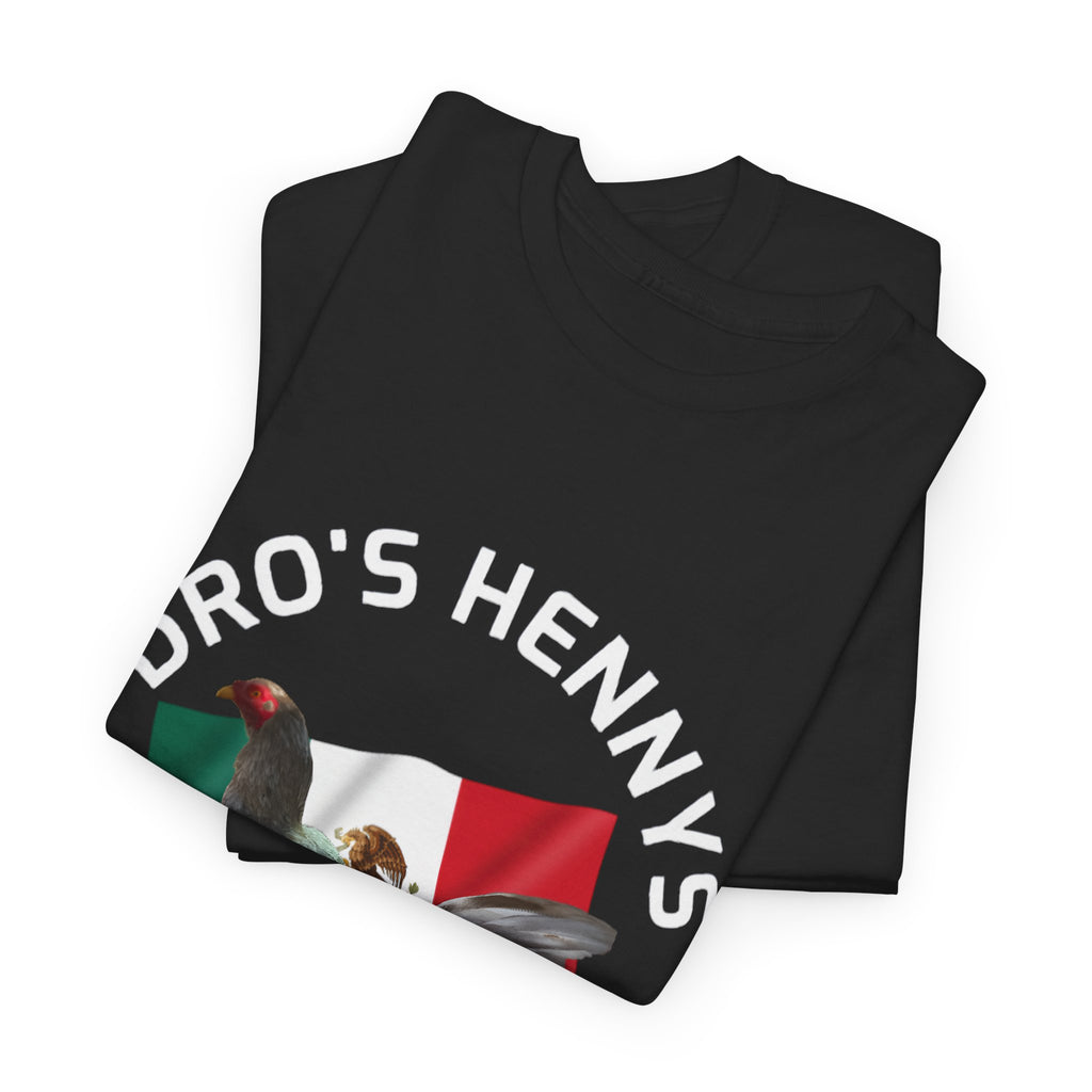 Henny-Gamefowl Tee — "Dro's Henny's Gamefarm" Mexican Flag Rooster Shirt