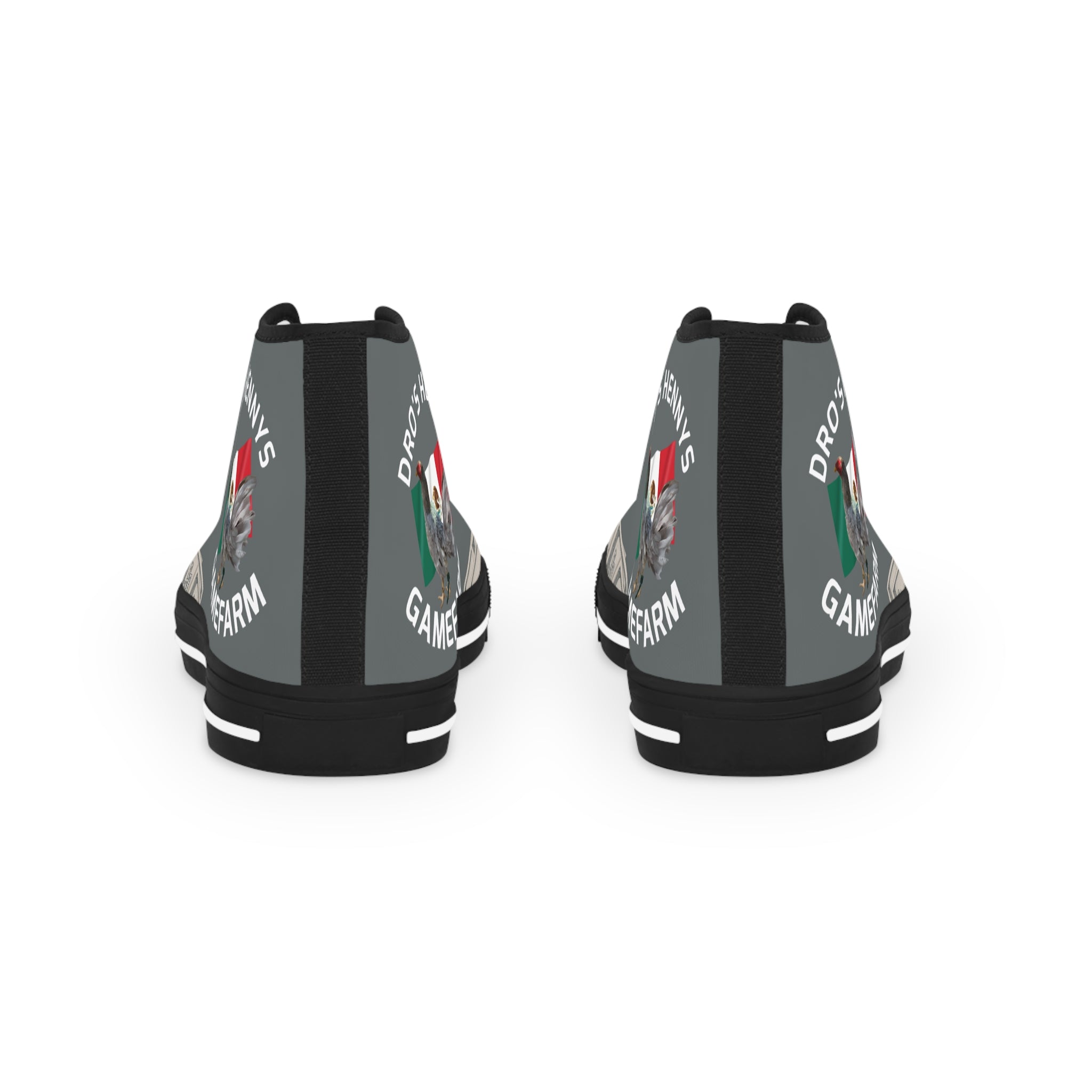 Henny-High Top Sneakers — Money Graphic with 'HENNY'S' Logo