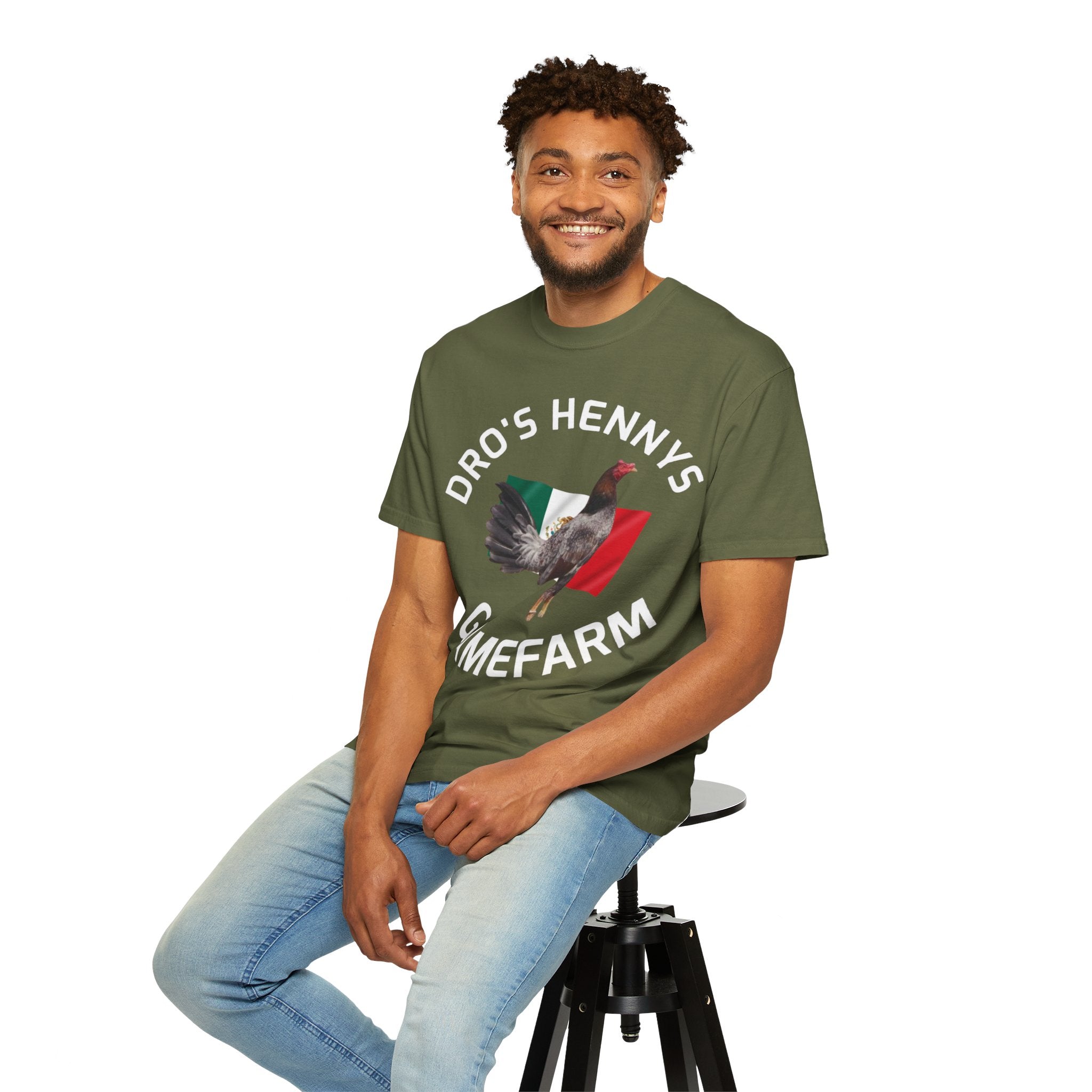 Henny- Gamefarm Rooster T-Shirt — "Dro's Henny's Gamefarm" Poultry Farm Tee