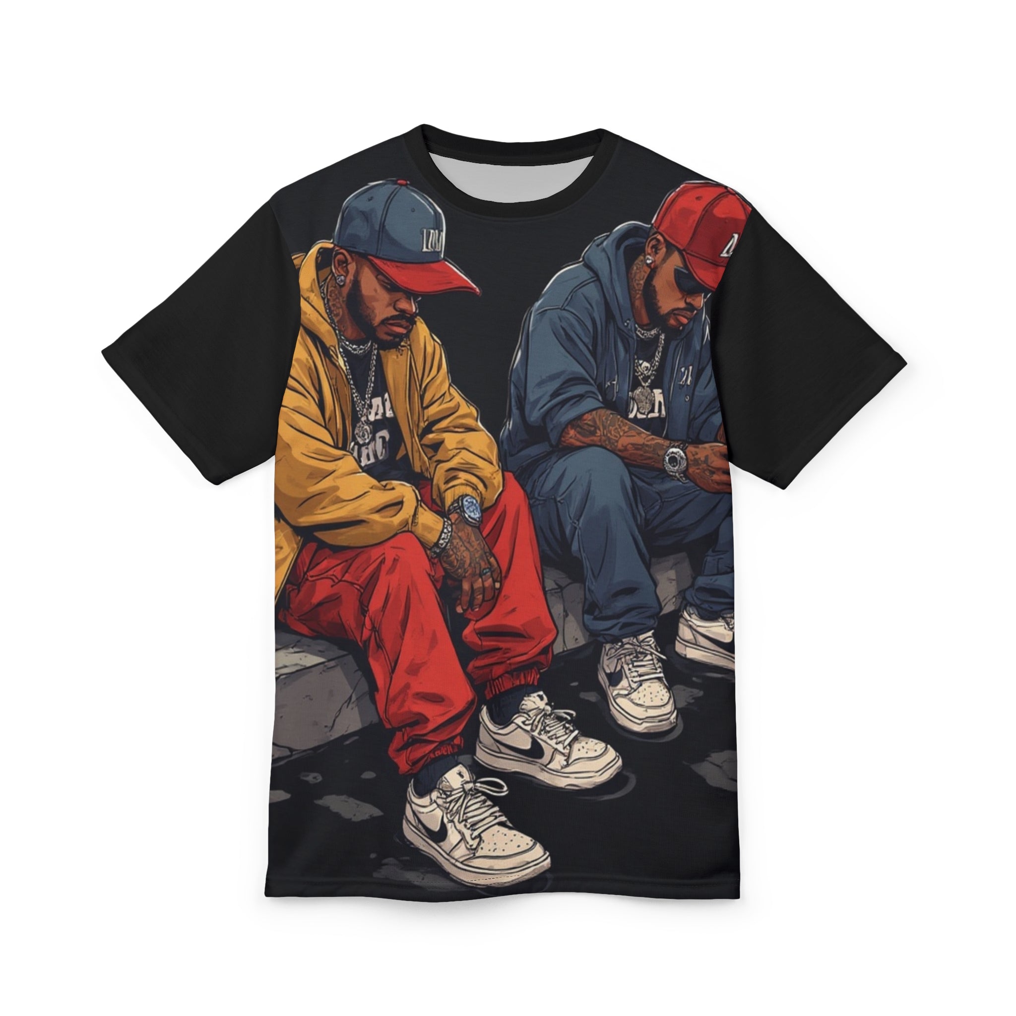 Mindset- Streetwear Graphic Tee — Twin Hip-Hop Artists Illustration