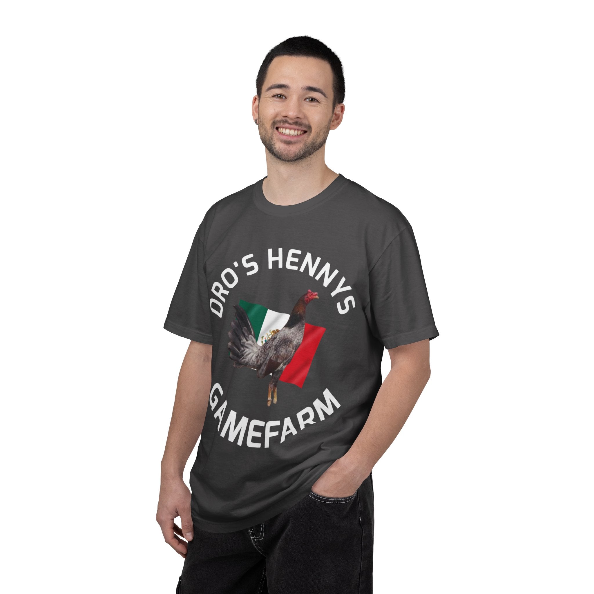 Henny- Gamefarm Rooster T-Shirt — "Dro's Henny's Gamefarm" Poultry Farm Tee