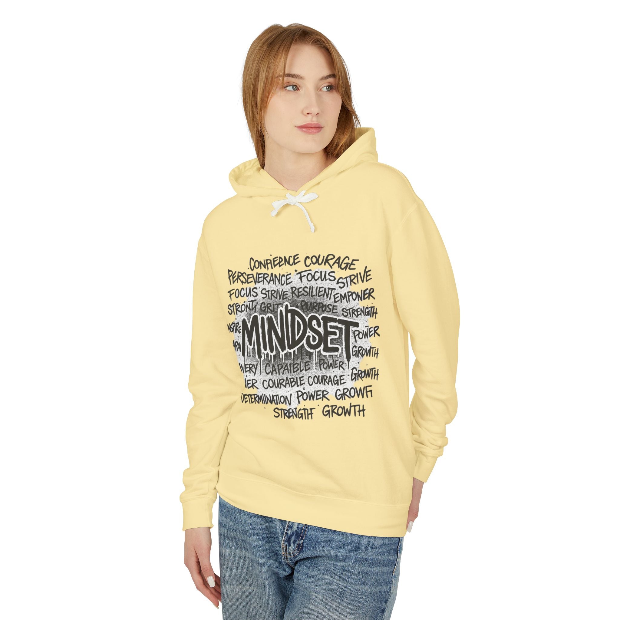 Mindset- Words Hoodie — Inspirational Typography Motivational Hoodie