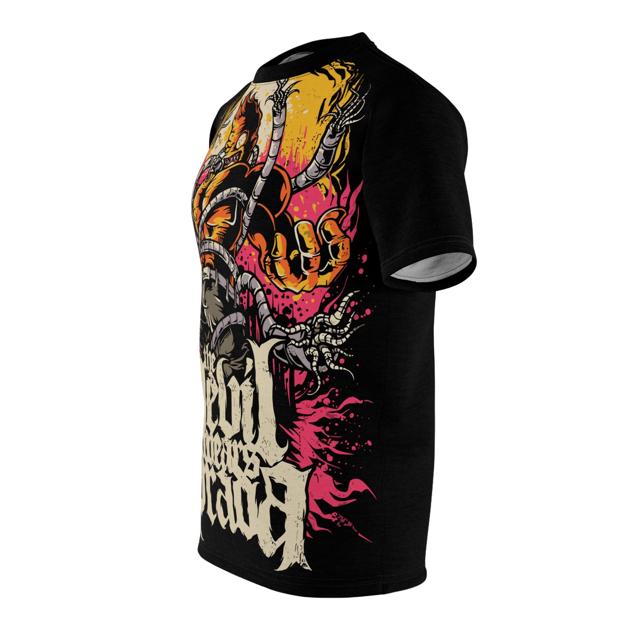Metal- With a Prada Graphic Tee — Bold All-Over Print Band Shirt