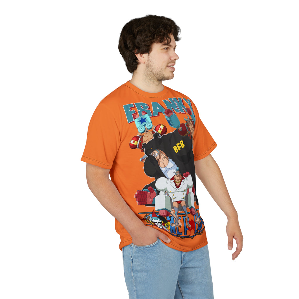 Anime- Crew Graphic Tee — Orange Anime Character T-Shirt