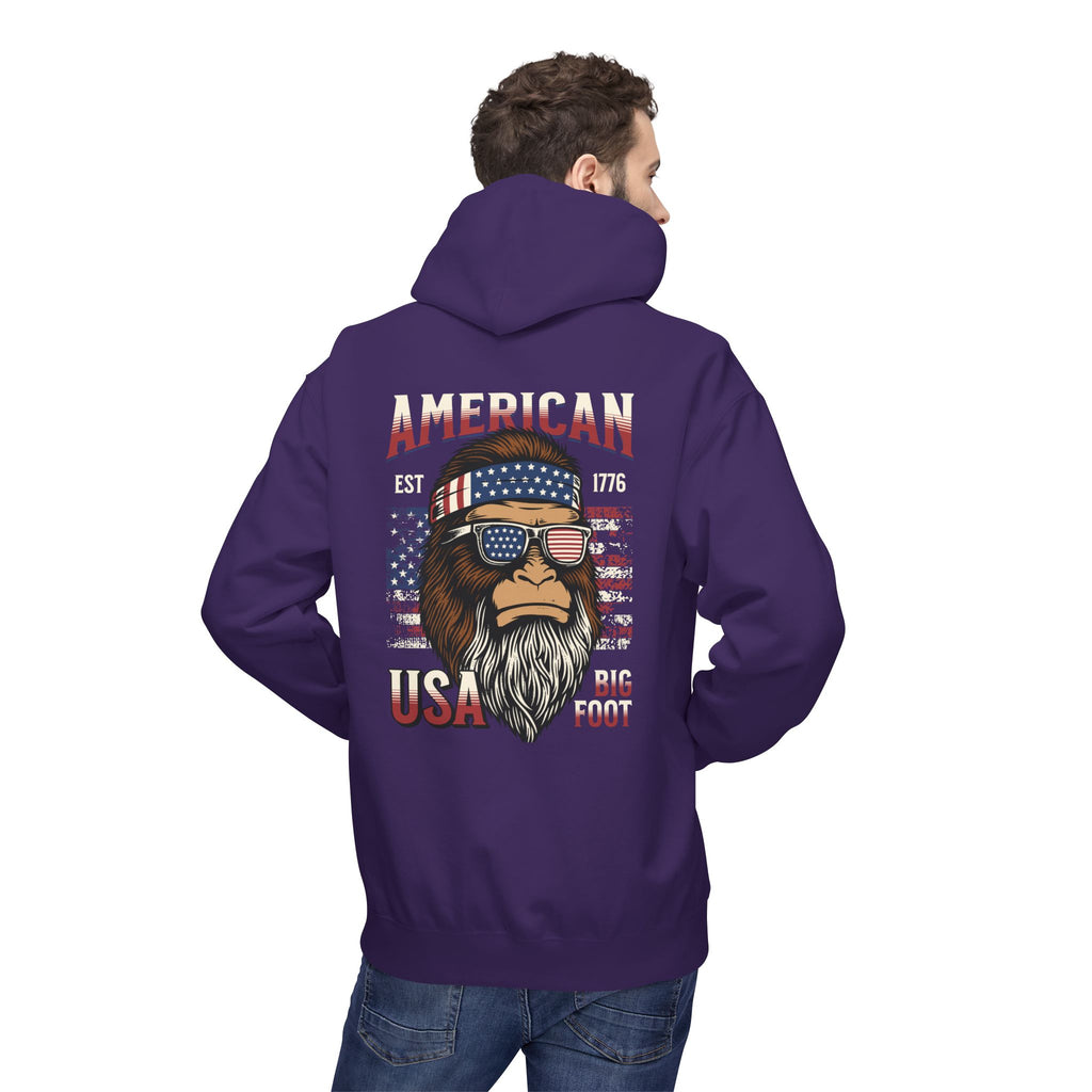 Ant-Hoodie - "God Bless America" Patriotic Ape Graphic USA Hoodie