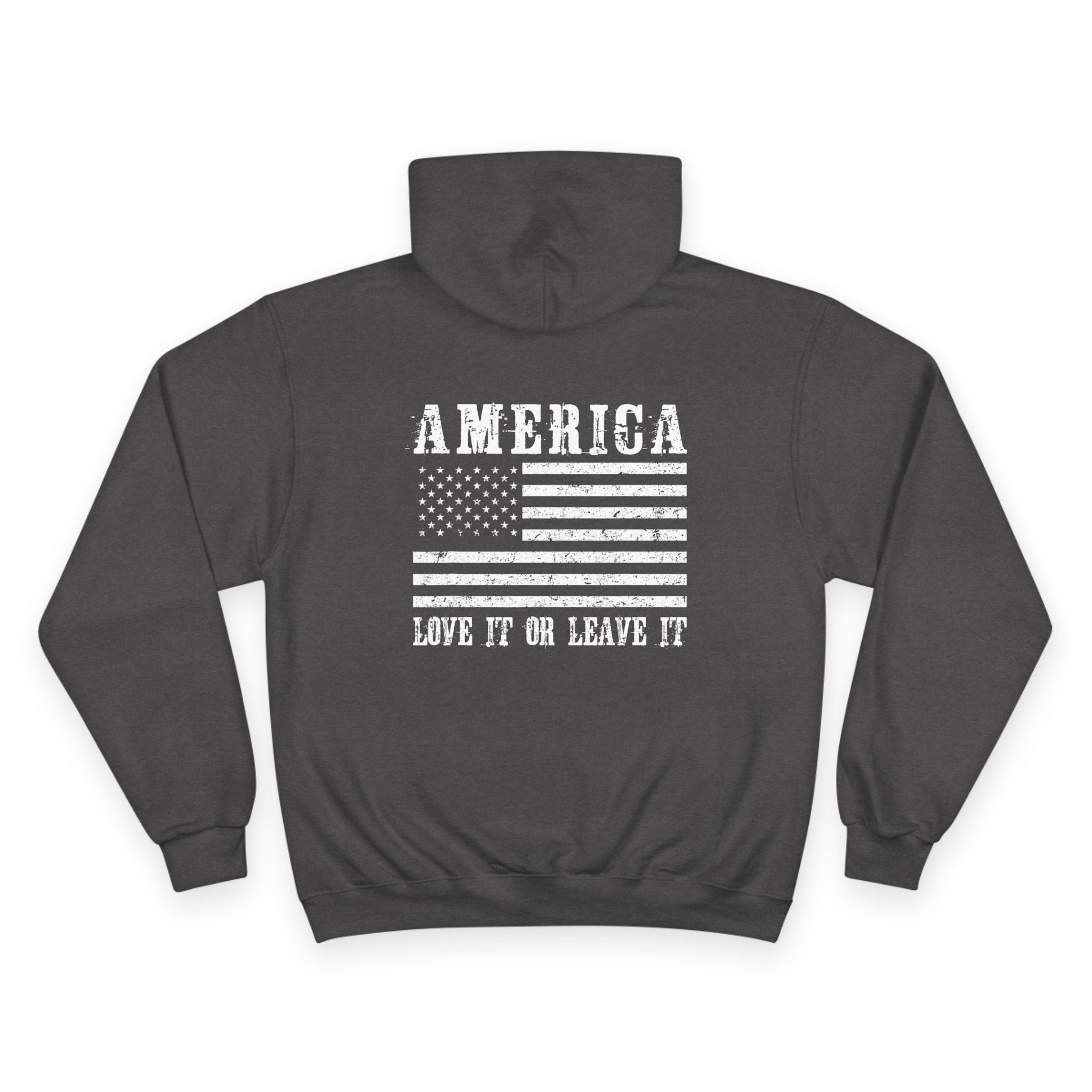 Ant-God Bless America Hoodie — Patriotic "Love It or Leave It" Flag Pullover
