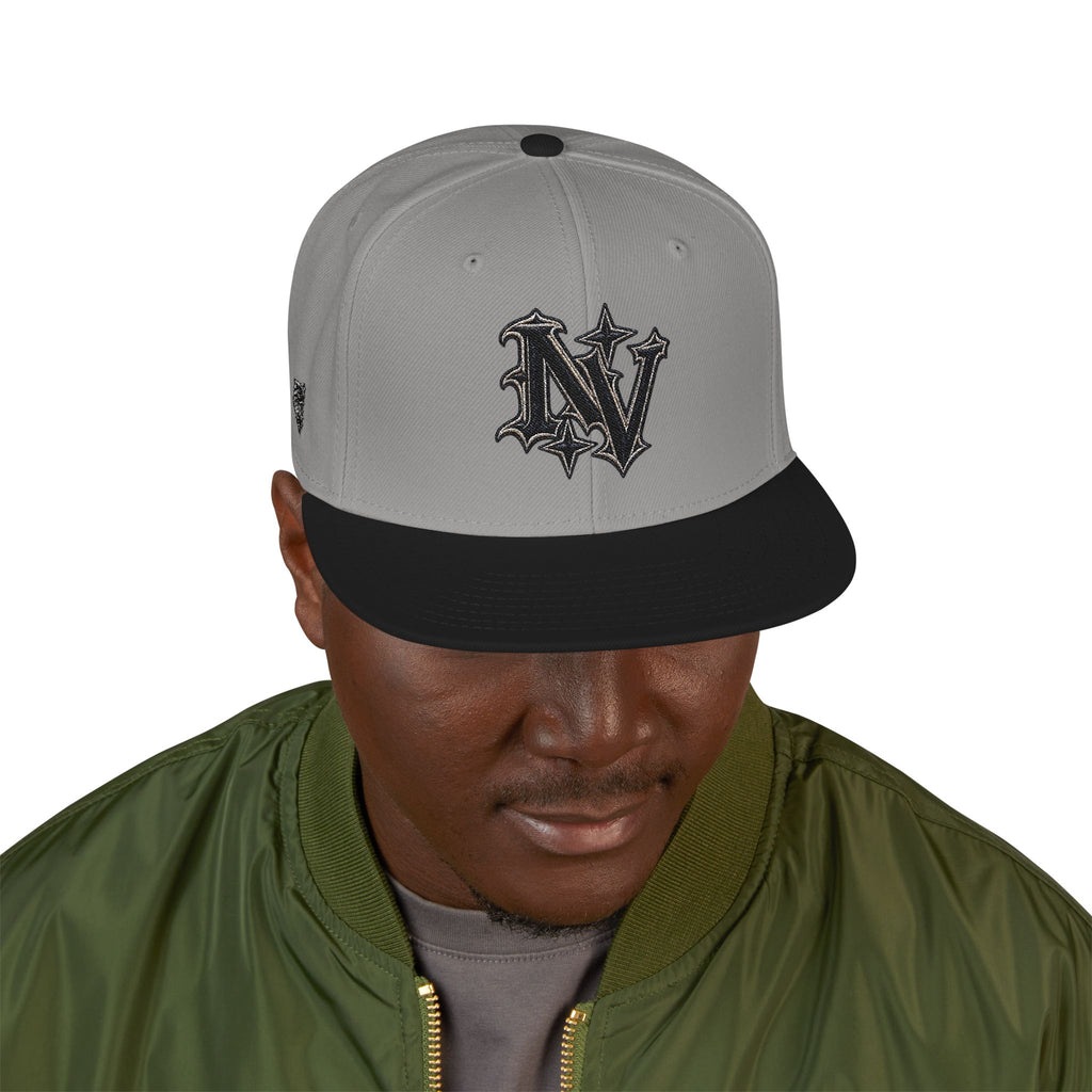 Hat-Embroidered V Diamond Snapback Hat — Streetwear Baseball Cap