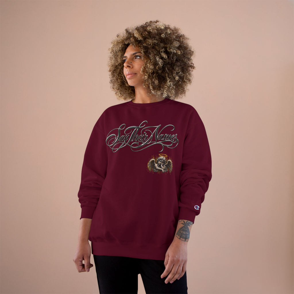 FBA-Say Their Names Sweatshirt — Memorial Angel Champion Sweatshirt