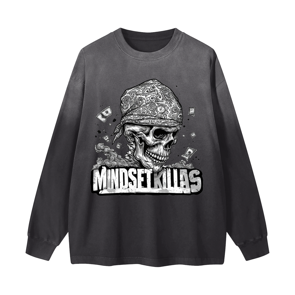 Gradient Washed Long Sleeve T-Shirt