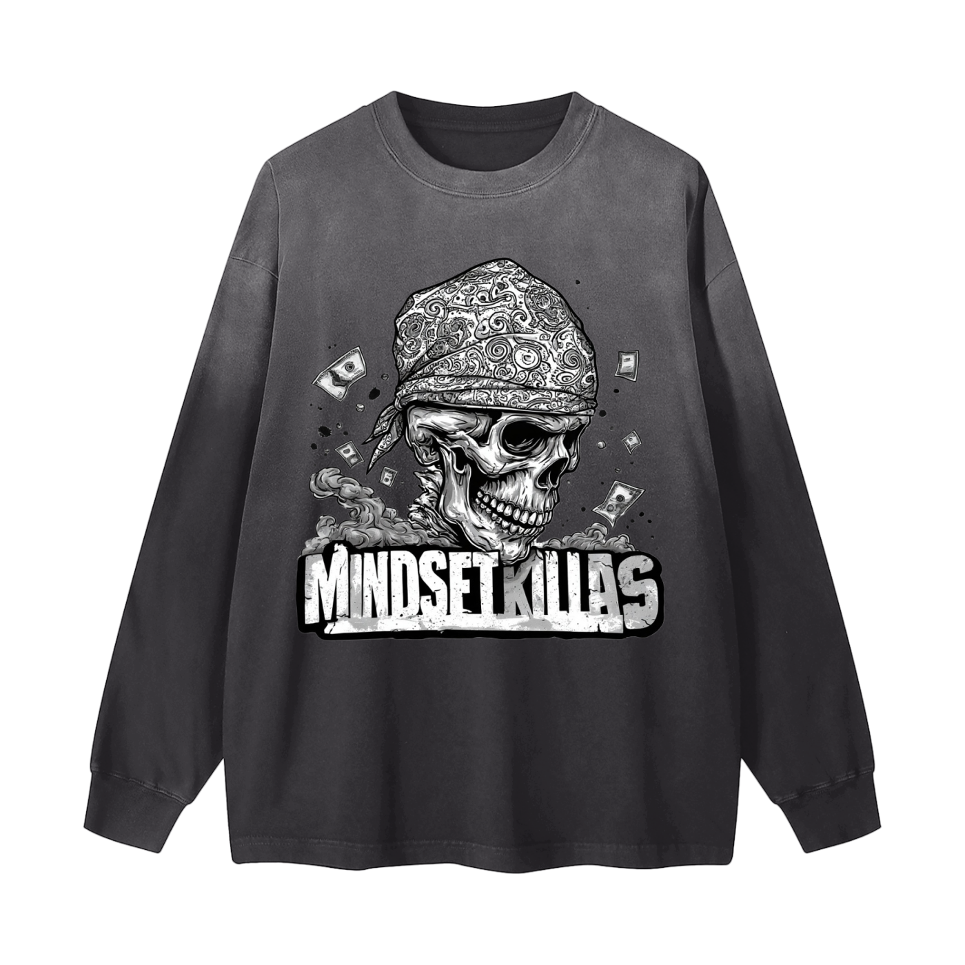 Gradient Washed Long Sleeve T-Shirt