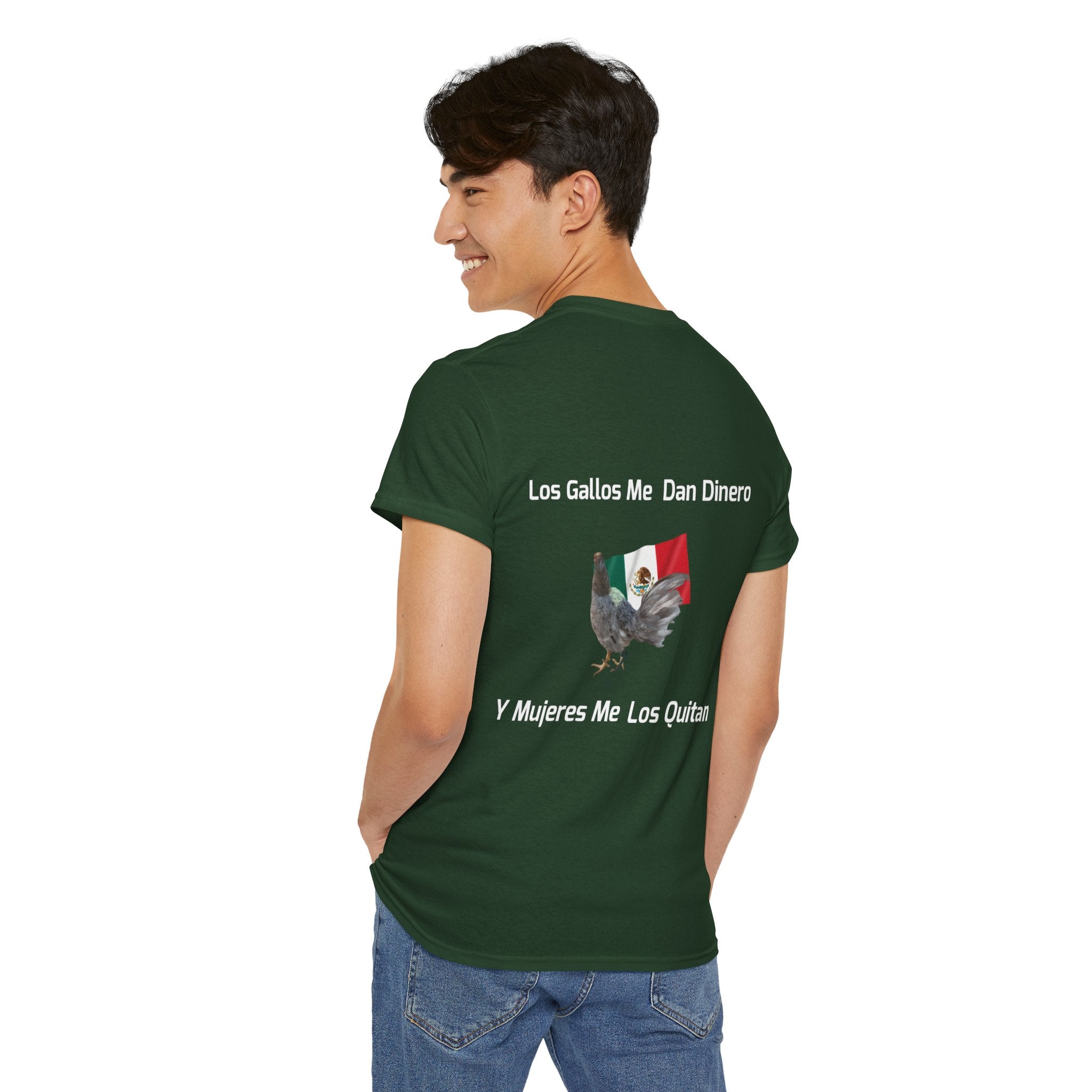 Henny-Gamefowl Tee — "Dro's Henny's Gamefarm" Mexican Flag Rooster Shirt