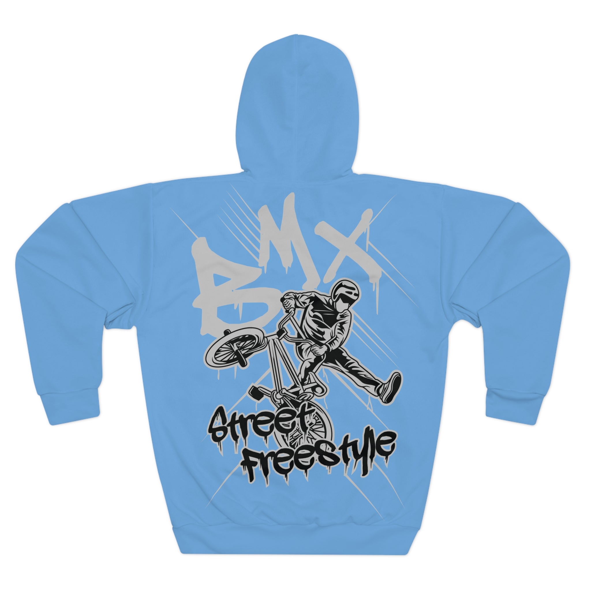 Rad-BMX Freestyle Hoodie - Street Racing Pullover with Motocross Rider Graphic