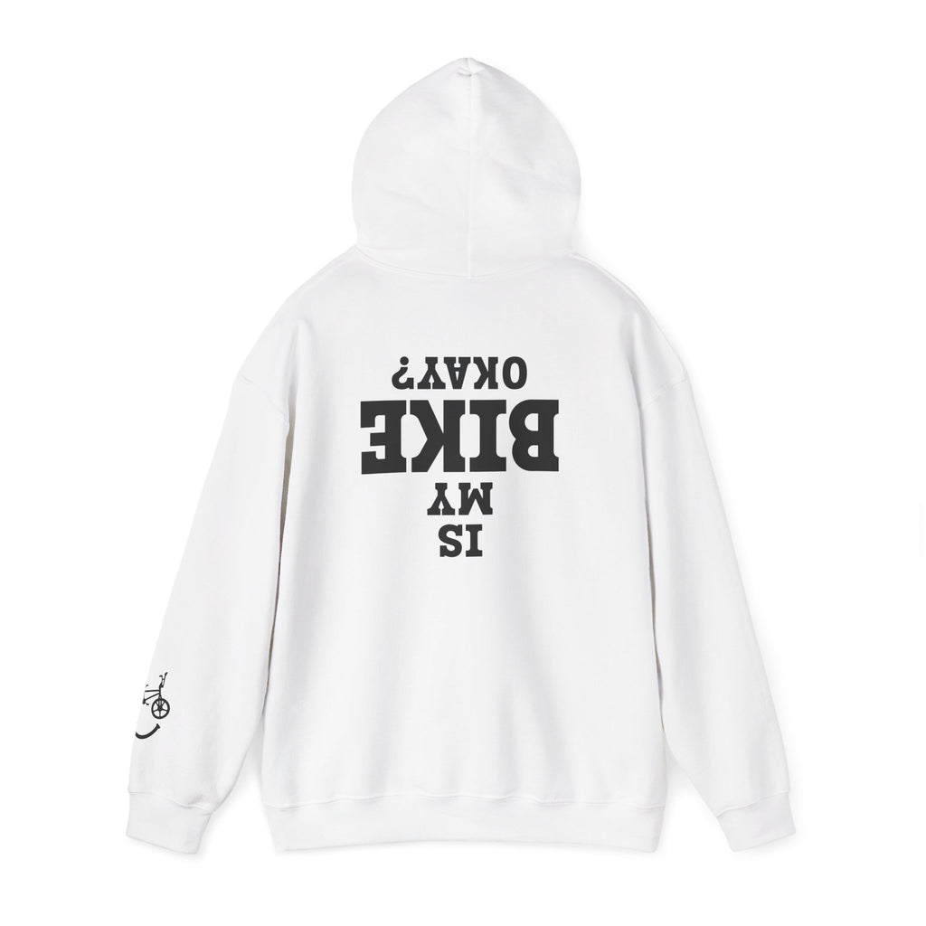 Rad-Biker American Flag Hoodie — 'Is My Bike Okay?' Graphic Hooded Sweatshirt
