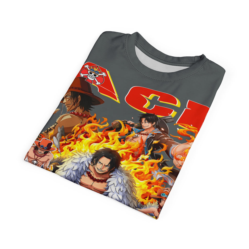 Anime-Ace Flames Graphic Tee