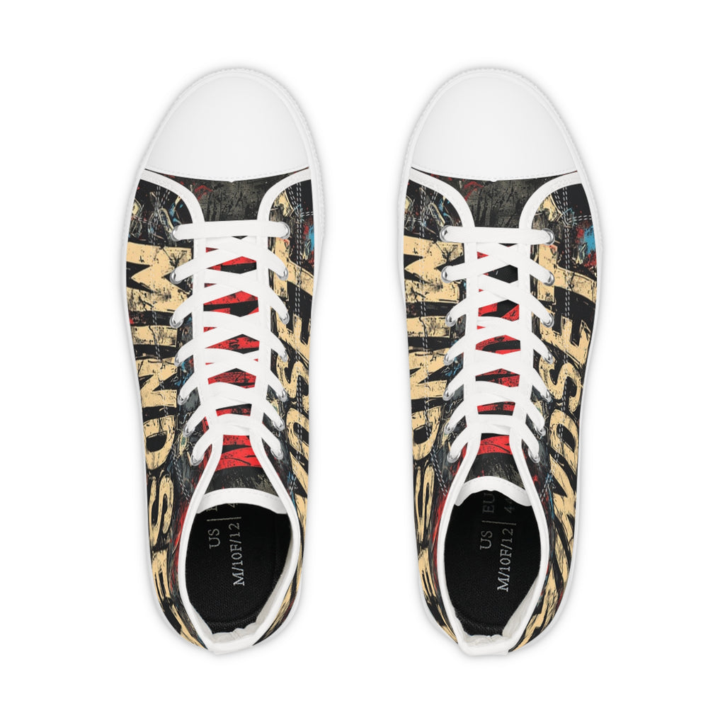 Shoes-Mindset-Grunge 'Windsurf' High Top Sneakers — Men's Retro Streetwear Canvas Shoes