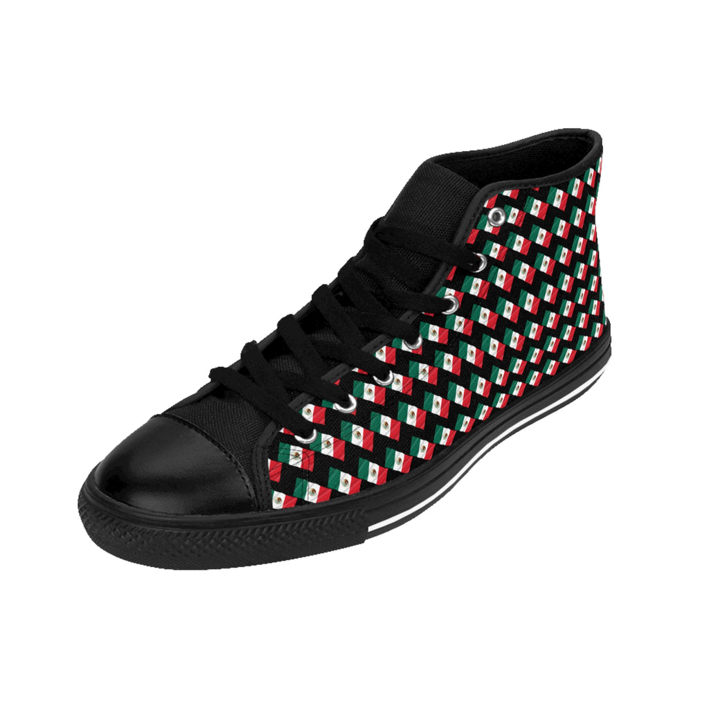 Henny- Mexican Flag High-Top Sneakers — Men's Patriotic Classic Sneakers