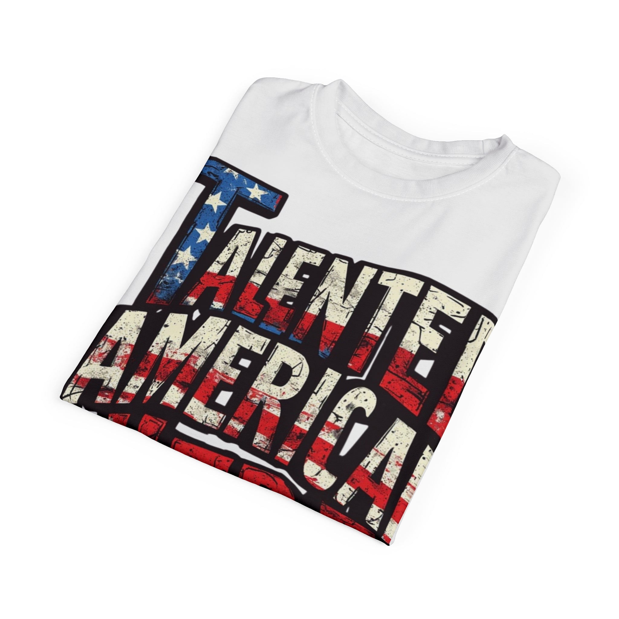 America-Talented American Here T-Shirt — Patriotic USA Flag Graphic Tee