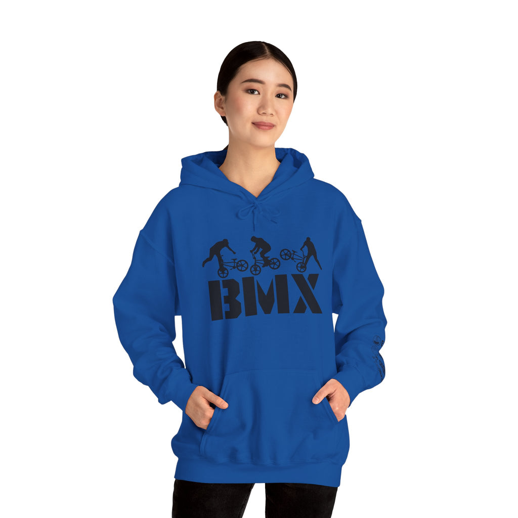 Rad-BMX Rider Hoodie — BMX Stunt Silhouettes Pullover for Riders & Fans