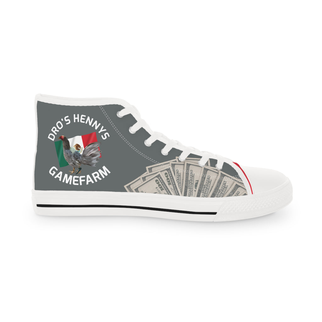 Henny-High Top Sneakers — Money Graphic with 'HENNY'S' Logo