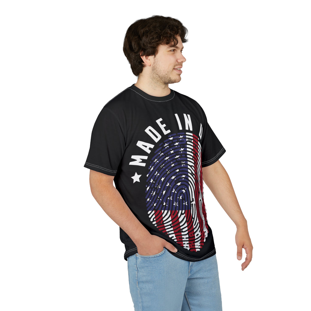 America-Made in USA Fingerprint T-Shirt