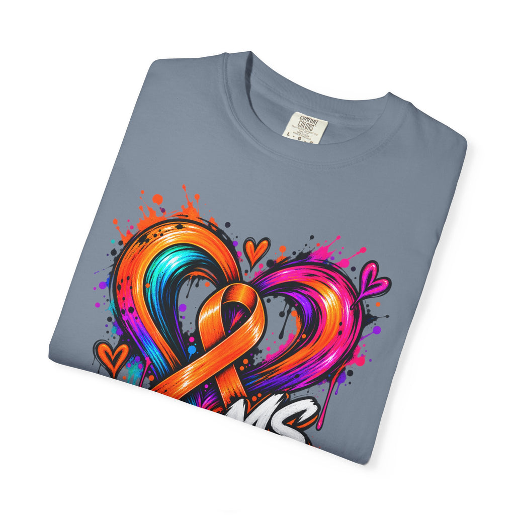 MS- Awareness Heart Ribbon T-Shirt — “Not All Wounds Are Visible” Neuropathy Support Tee