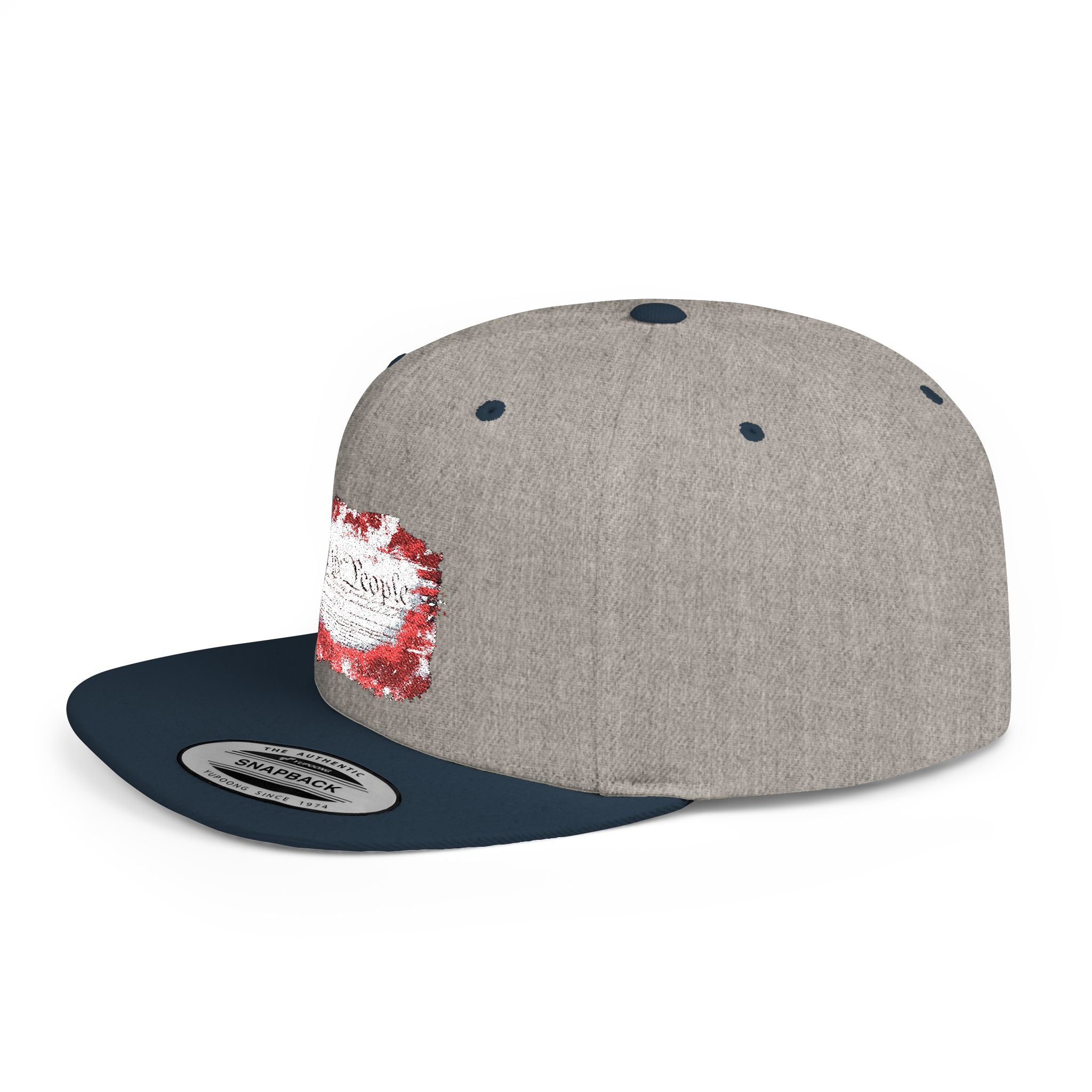 Ant-Patriotic Sequin Flag Flat Bill Snapback Hat — 'Land of the Free' Design