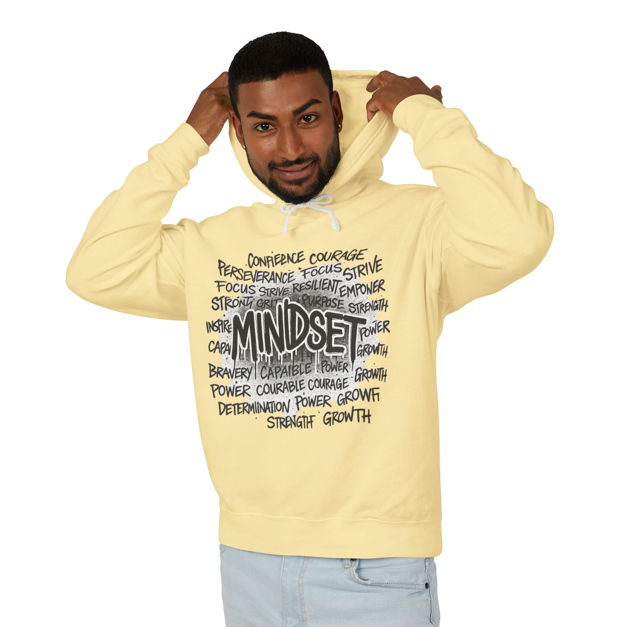 Mindset- Words Hoodie — Inspirational Typography Motivational Hoodie