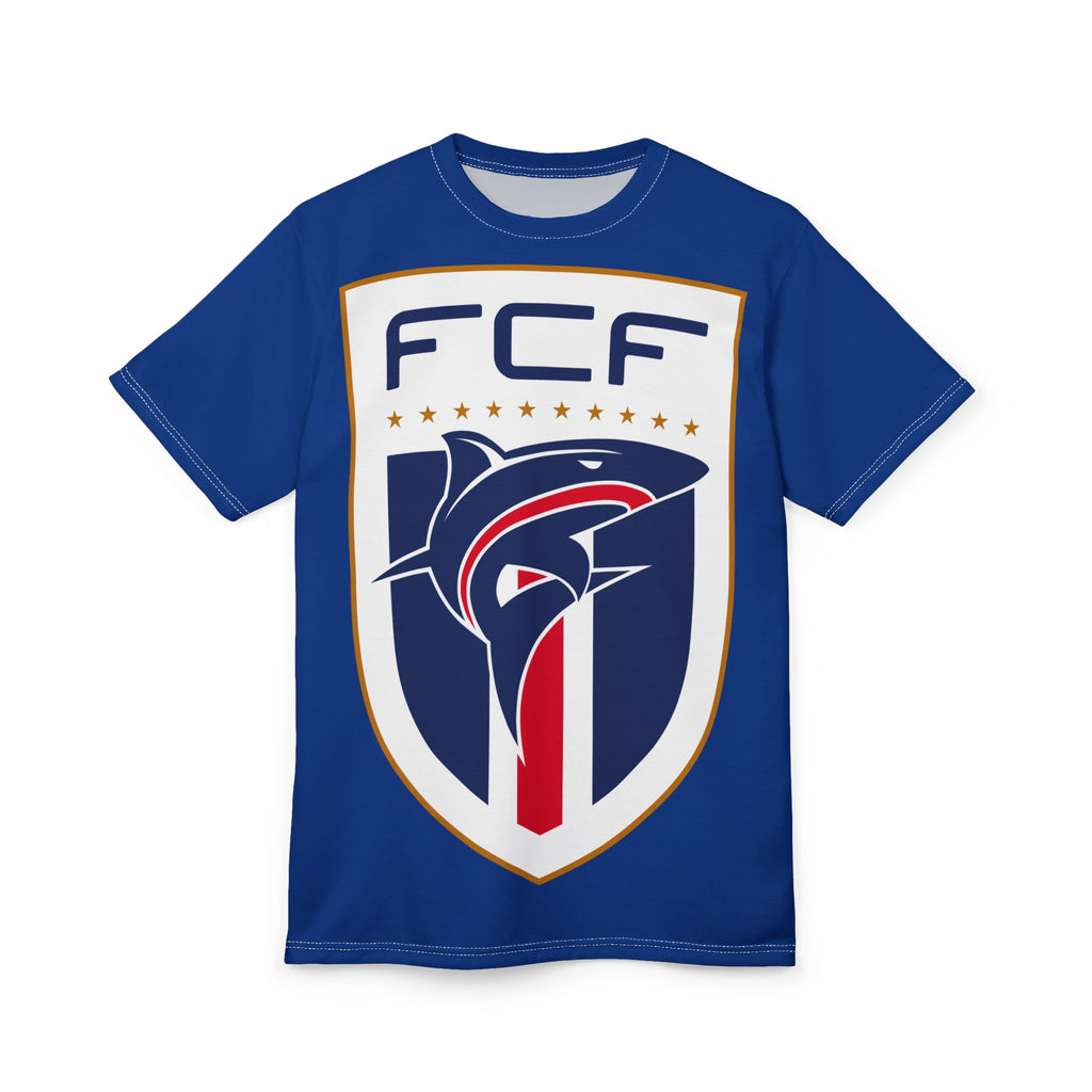 Team-FCF Shield T-Shirt — All-Over Print Team Crest Tee