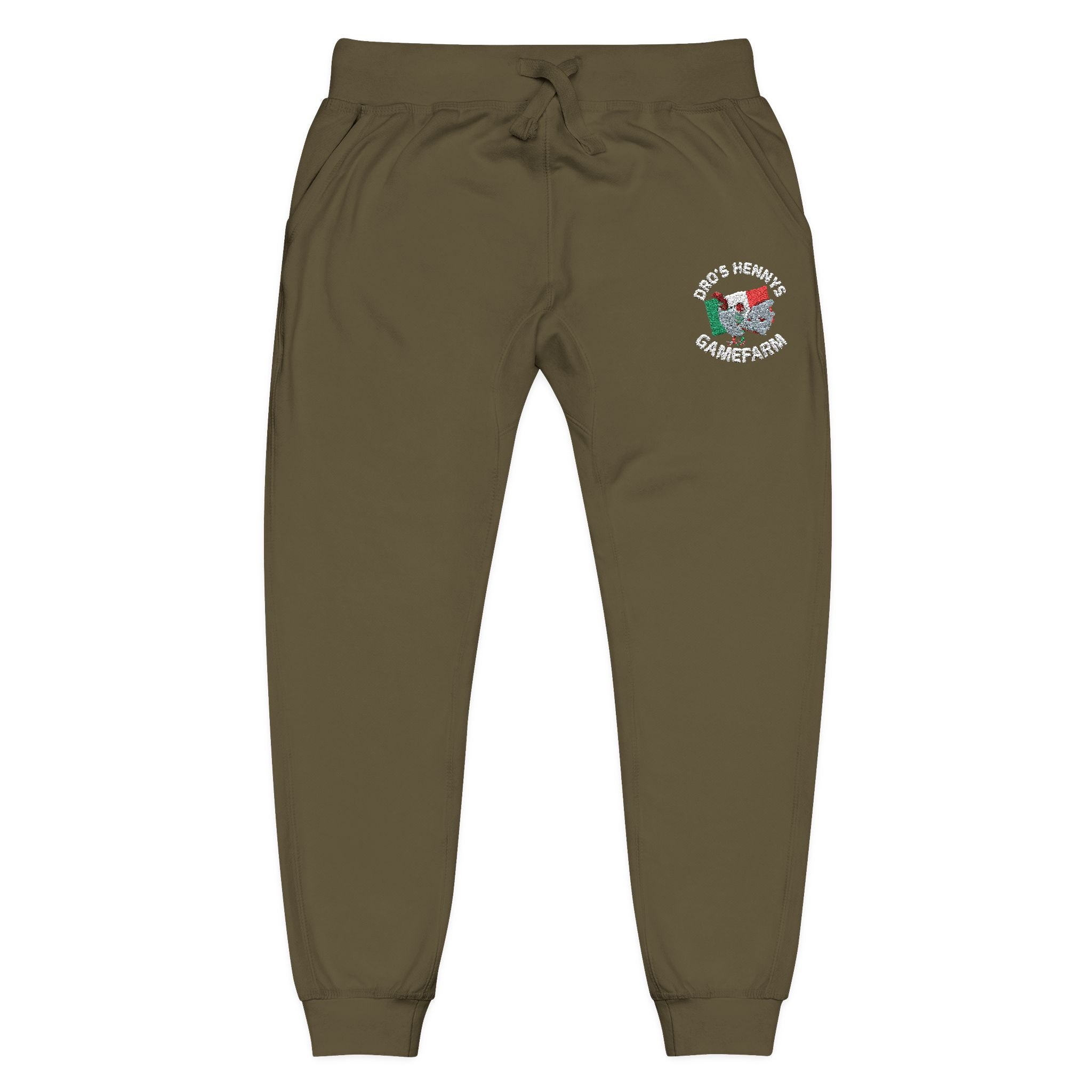 Henny- Embroidered Floral Heart Sweatpants — Cozy Fleece Joggers with 'Love' Detail