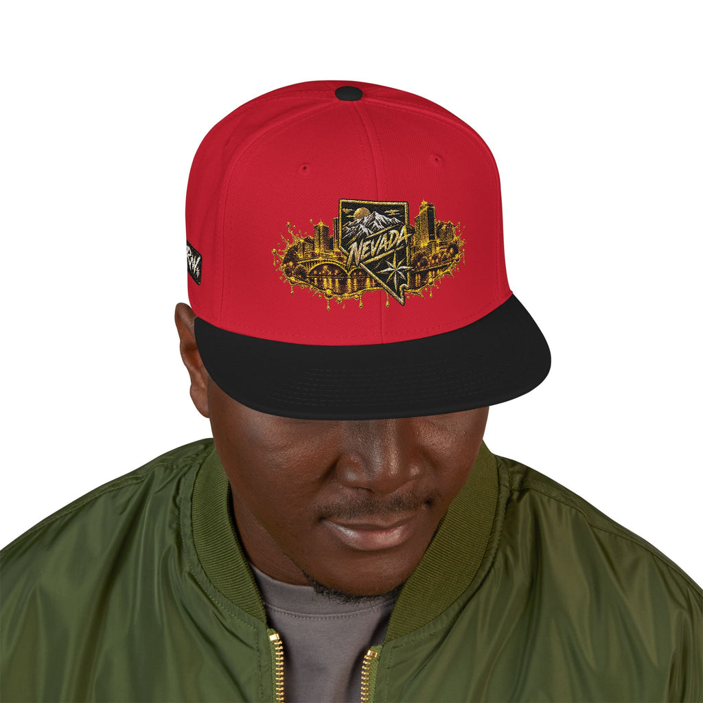 Hat-Embroidered City Gold Snapback Hat