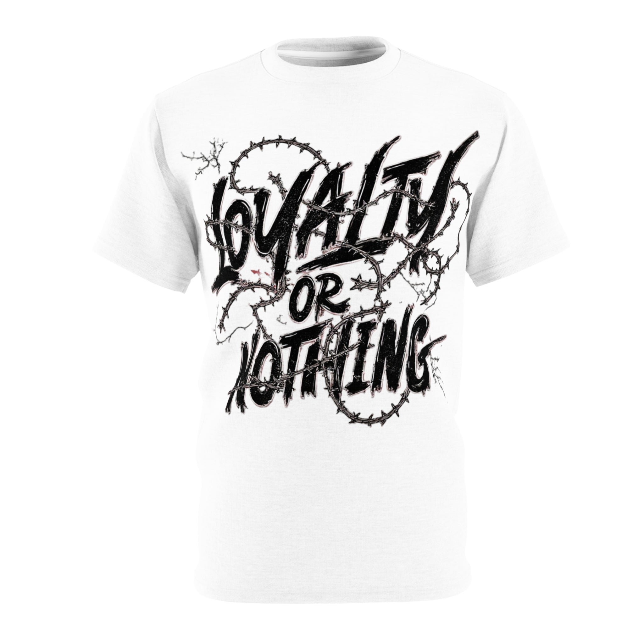 Streetwear- Loyalty or Nothing Tee — Edgy Barbed Wire Graphic T-Shirt