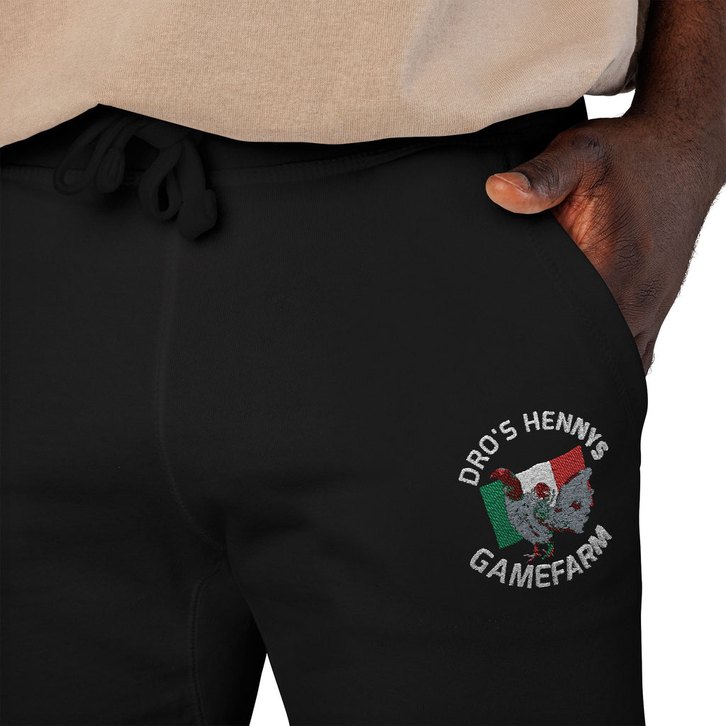 Henny- Embroidered Floral Heart Sweatpants — Cozy Fleece Joggers with 'Love' Detail