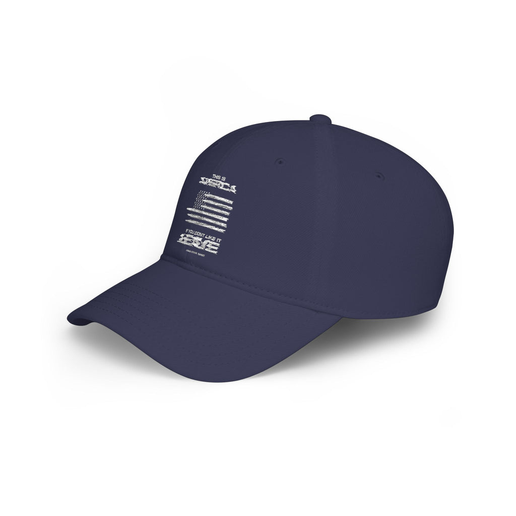 Ant-Low Profile Baseball Cap — Distressed American Flag "America First" Patriotic Hat